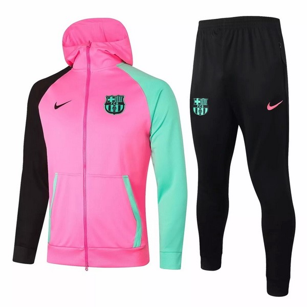 Chaqueta Con Capucha Barcelona 2020 2021 Rosa Verde